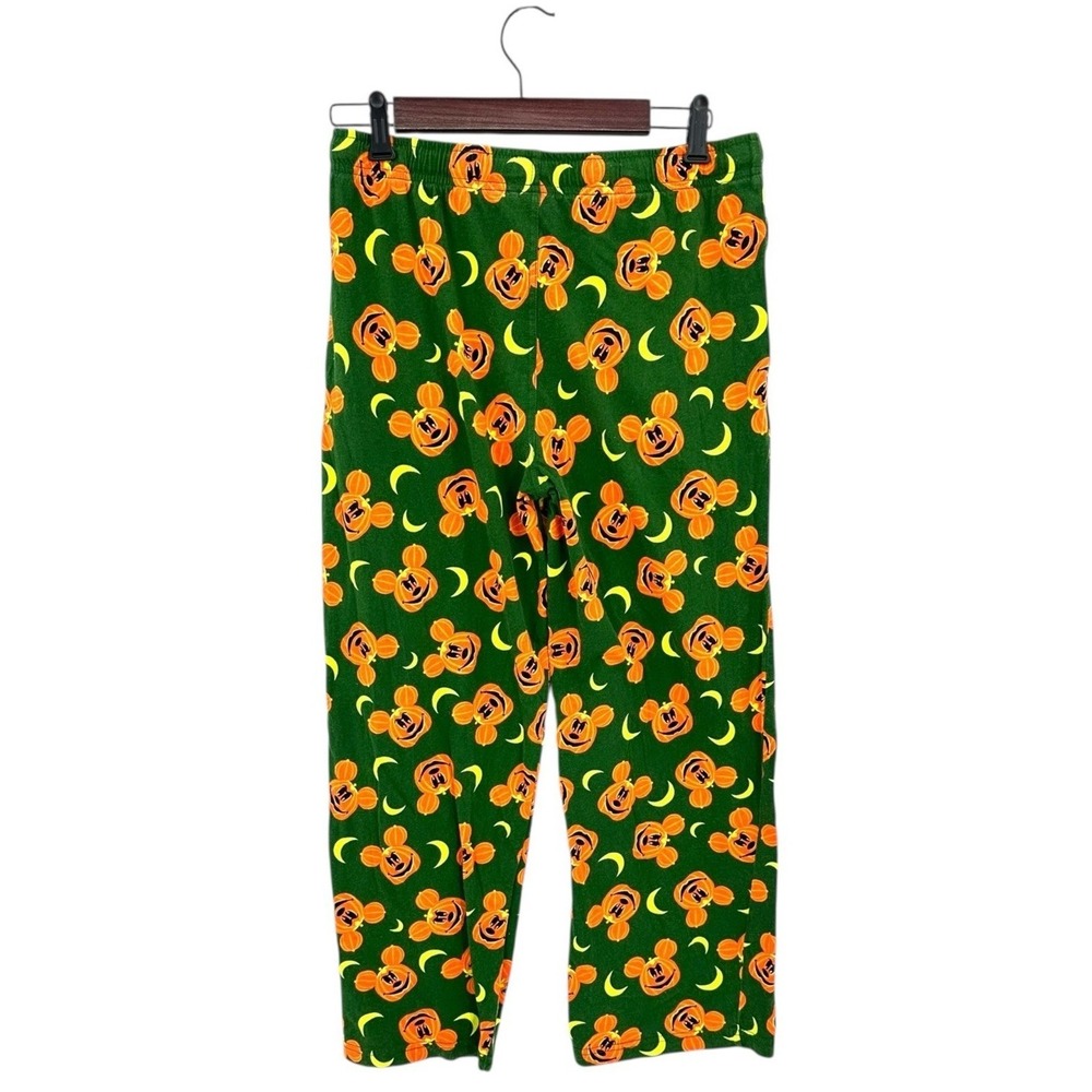 Disney Mickey Mouse Halloween Pajama Bottoms Women's Small Jack O Lantern Print - Picture 4 of 9